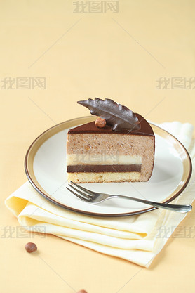 Piece of Chocolate Hazelnut Mousse Cake