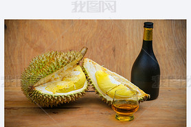 Durian fruit isolated on white background, Fresh fruit from orchard, King of fruit from Thailand, Ma