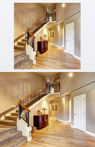 走廊,楼梯在豪华的房子下载-编号25359117-建筑空间-我图网