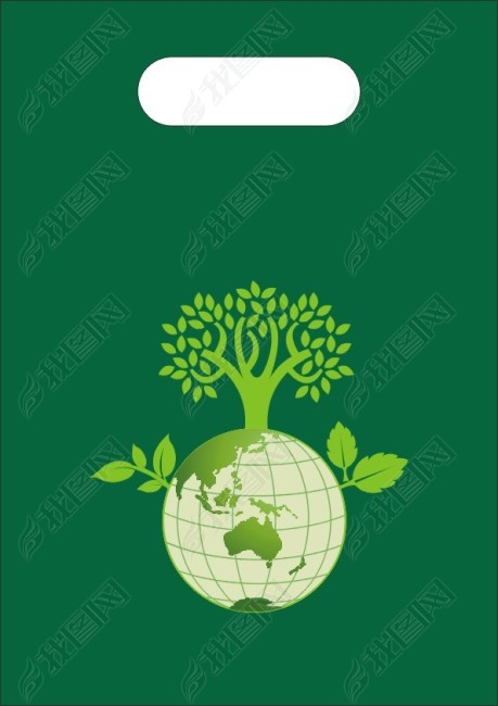 绿叶地球袋