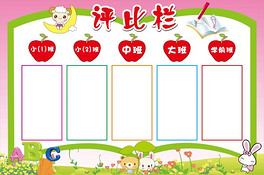 幼儿园评比栏展板设计