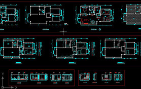 两室两厅两卫室内装修CAD施工设计图纸
