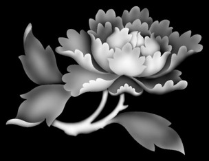 原创灰度图洋花版权可商用
