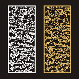 雕刻花纹祥云矢量图下载-编号10734788-雕花cad-我图网