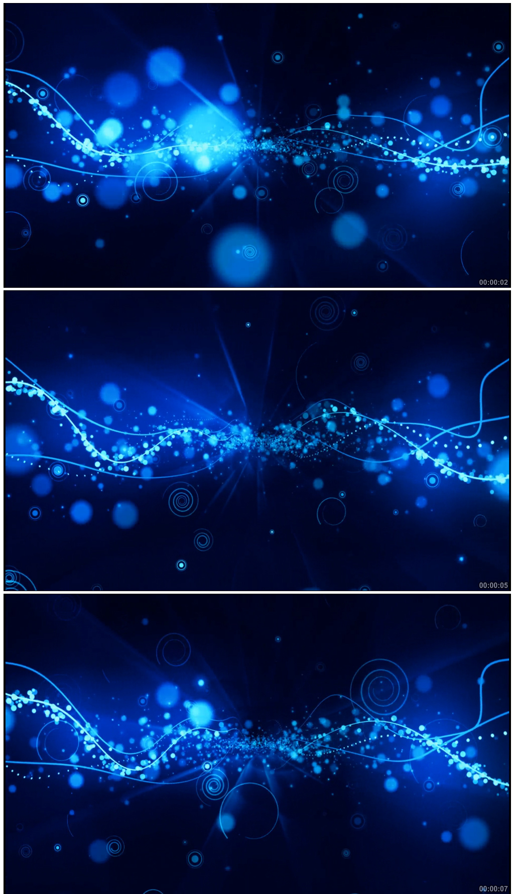 蓝色光点波动晚会开场宣传片头背景视频素材