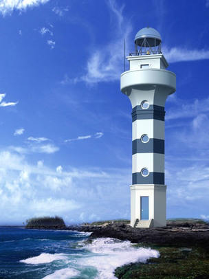 某航标莲花六瓣形三级灯塔