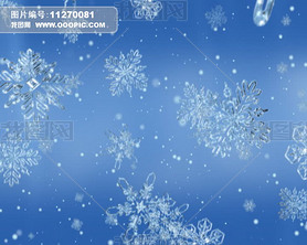 童话动画飘落的雪花新年春节圣诞节视频背景