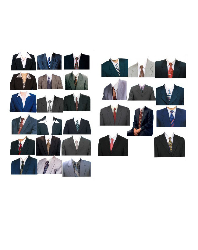 证件照模板证件照换身体抠图换底西装换头