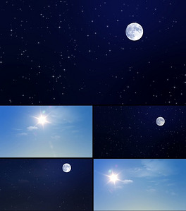 日夜轮转交替超清视频素材