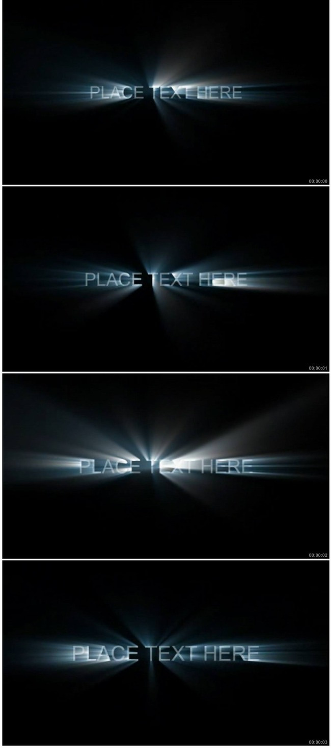 文字特效logo展示蓝色扫光效果AE模板