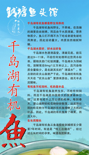 鱼头馆千岛湖有机鱼头宣传海报
