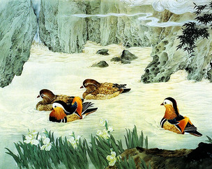 原创国画山水之花鸟鱼虫花草