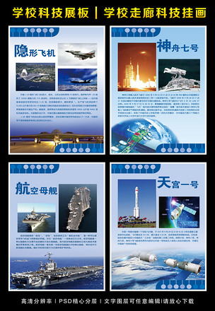 原创学校科技展板版权可商用