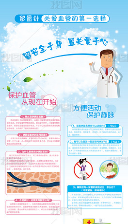 原创留置针宣教展架