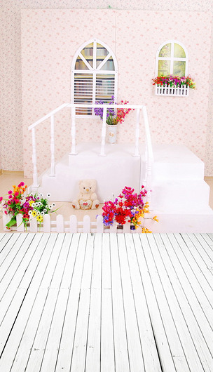 原创卡通儿童影楼背景墙