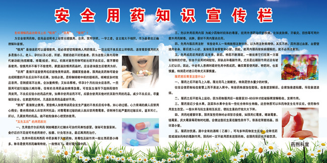 原创安全用药知识宣传栏-版权可商用
