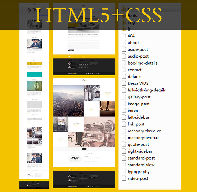 HTML5+CSS网页模板个人网站模板