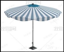 遮阳伞沙滩遮阴伞休息区3D模型