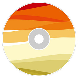 简洁橙色光盘盘面设计psd