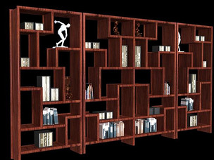 中式多宝阁3d模型