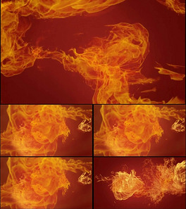 高清火焰电视led屏幕背景视频