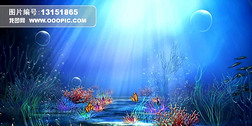 海底世界金鱼珊瑚阳光气泡高清视频