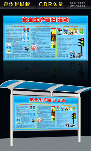 安全生产百日活动展板