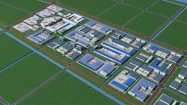 3d工业厂区模型