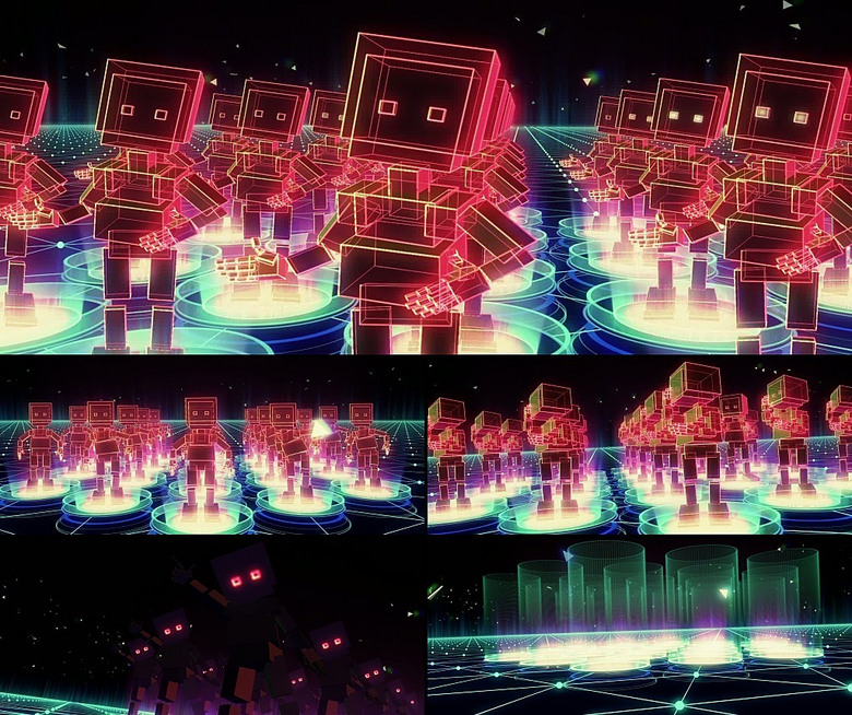 3D动感机器人开场舞蹈视频