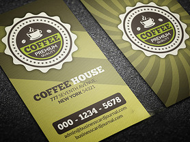 咖啡店咖啡馆咖啡销售咖啡名片模板