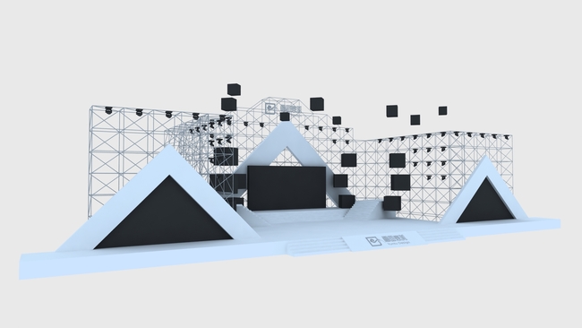 演唱会舞台舞美设计效果图舞台3d模型