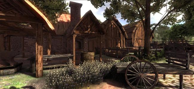 西方欧洲中世纪农场场景模型