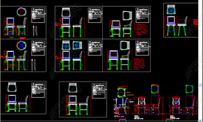 椅子cad三视图