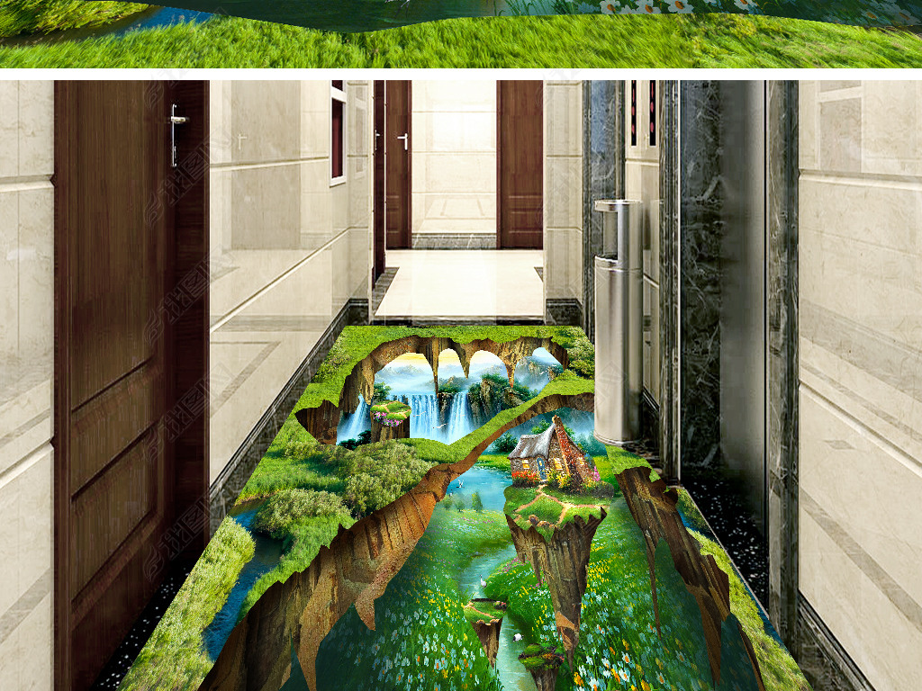 3d立体画地板地贴