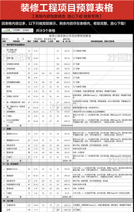 װ޹ĿԤ㱨excel