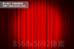 晚会舞台背景红色幕布高清图片素材