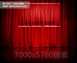 红色幕布舞台背景高清图片素材