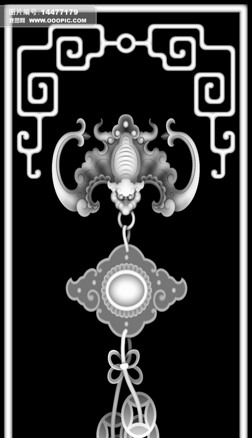 浮雕灰度图蝙蝠