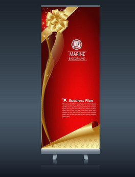 红色x展架易拉宝