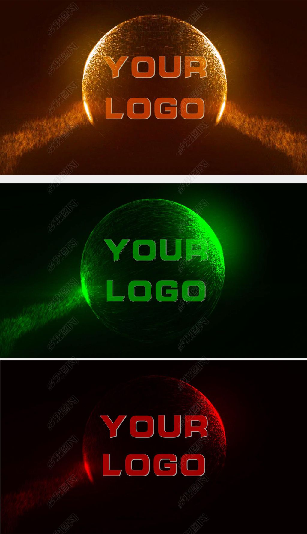 4款色调edius光效粒子logo模板