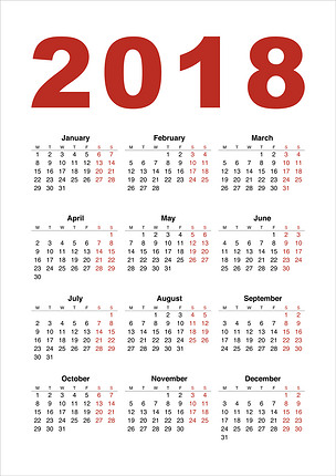 2018狗年台历日历带农历黄历挂历年历表