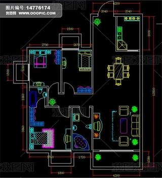 cad家具布局全屋定制CAD图纸|cad居室室内布局户型设计装修平面图