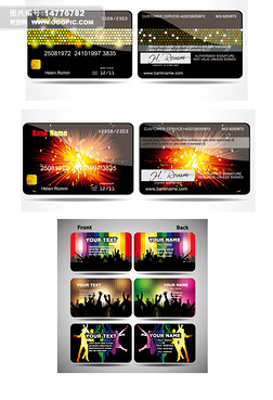 名片模版卡片素材模版矢量图银行卡模板