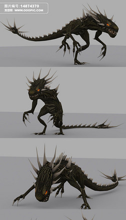 3d模型 怪物游戏模型|科幻变异恐龙3d模型带多套高质量动作