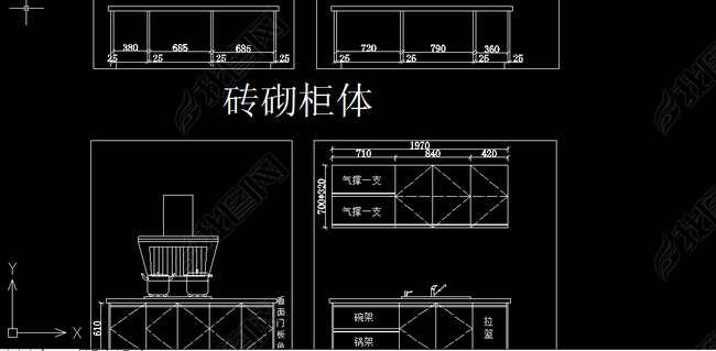 原创砖砌地柜橱柜门板橱柜做法