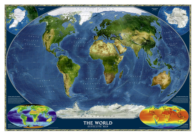 世界卫星地图高清版大图