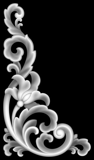 精雕图灰度图沙发洋花欧花杨花贴花角花2