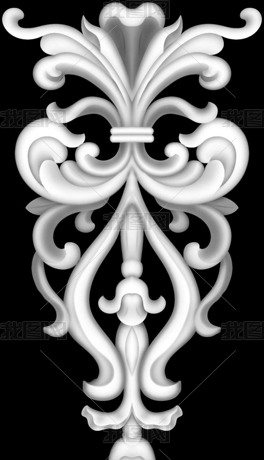 原创精雕图灰度图沙发洋花欧花贴花角花挂坠8版权可商用