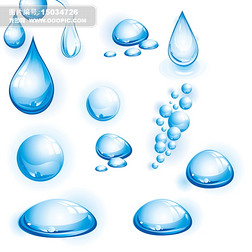 水珠水滴水纹水之源串串水泡夏季海报设计
