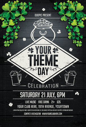 原创酒馆俱乐部酒吧宣传海报psd模板素材